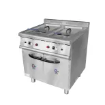 Gas double-cylinder double-Sieve fryer พร้อมฐานตู้ (ตามมาตรฐานการรับรอง3C) - หม้อทอดแบบน้ำมันลึก - foodmachtech